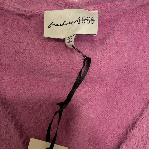 NEW Freshman1996 three piece sweater/skirt set in eyelash pink/purple size small - Picture 6 of 7